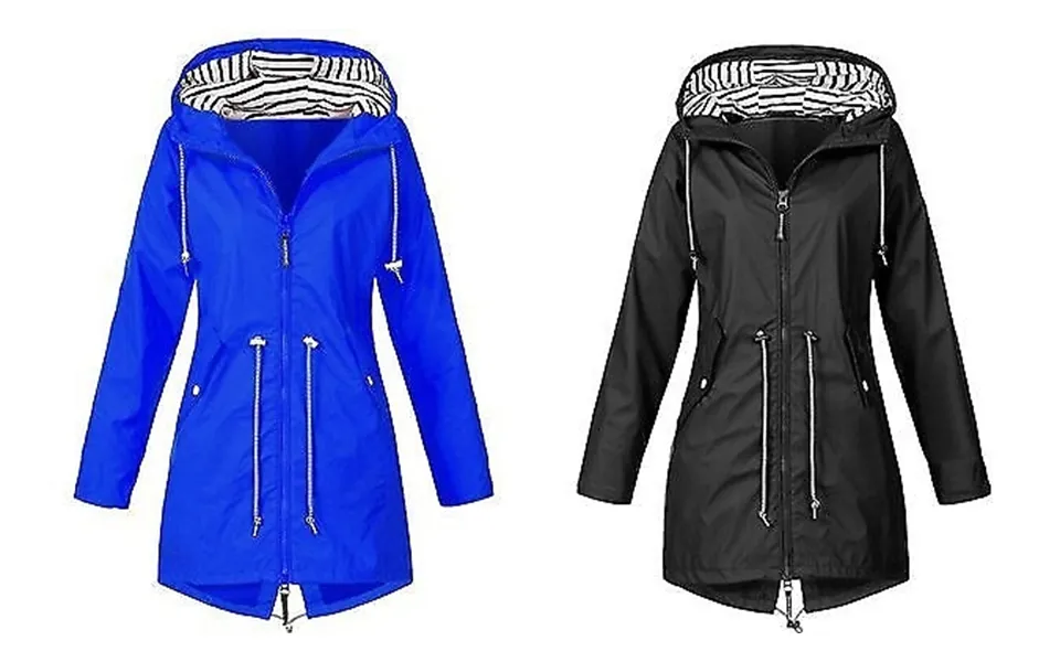 Hooded Longline Raincoat - 6 Colours & 8 Sizes