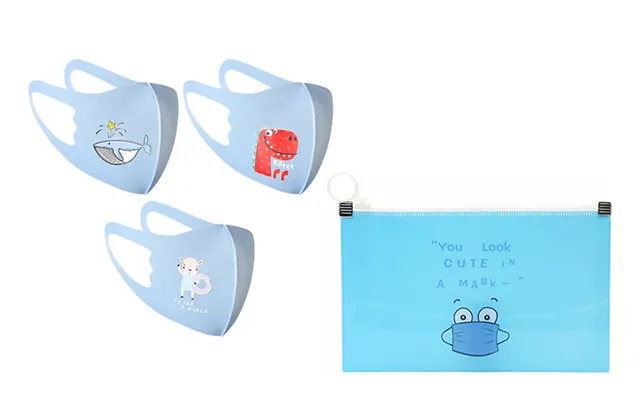 Kids' Cartoon Face Cover With Storage Bag product image