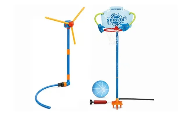 Kids Spinning Windmill Or Basketball Hoop Sprinkler Toy