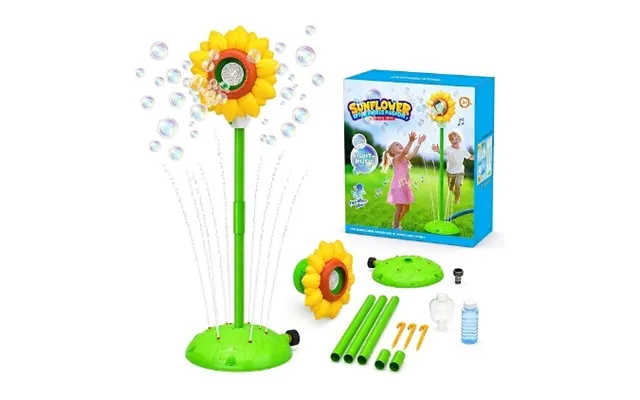 Kids Sunflower Sprinkler & Bubble Machine