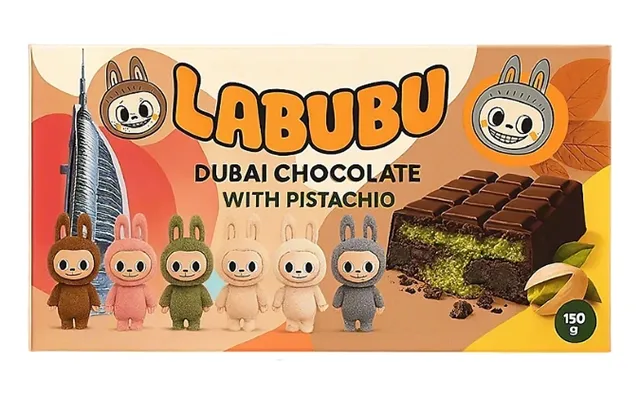 Labubu Dubai Chocolate With Pistachio - 1 Or 2 Bars 150g Each