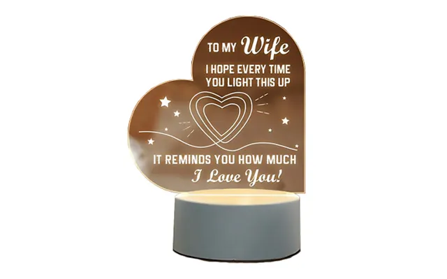 Love Note Acrylic Table Lamp - 6 Designs