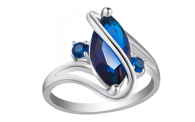 Marquise Cut Lab-created Sapphire Ring - 4 Sizes