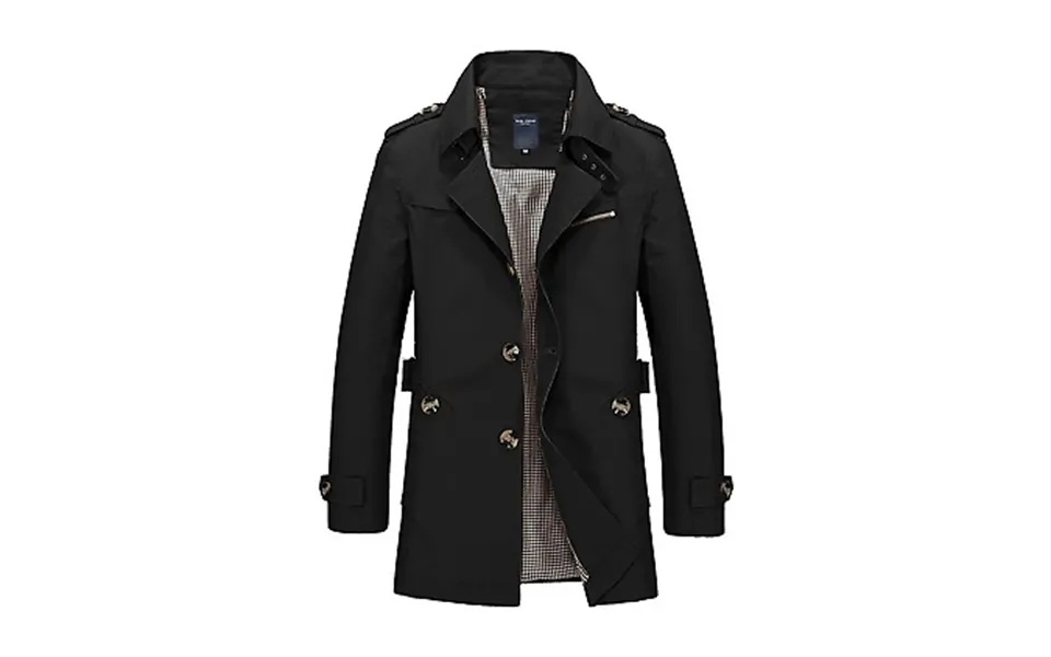 Men's Button Up Trench Coat - 5 Colours & 7 Sizes