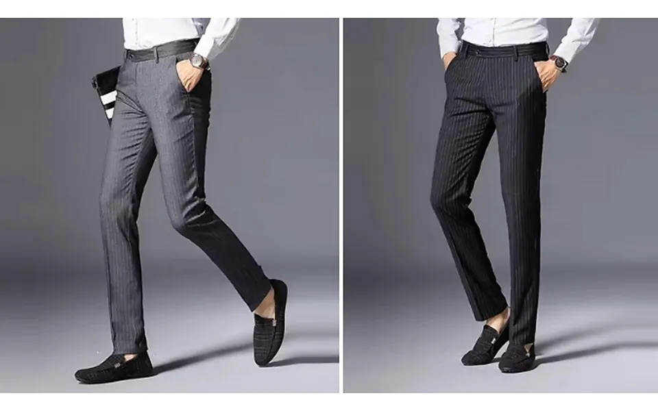 Men's Pin-stripe Formal Trousers - 2 Colours, 8 Sizes