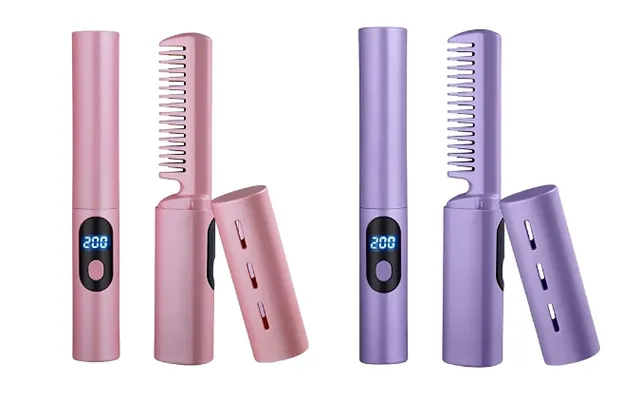 Mini Wireless Hair Straightening Brush - 2 Colours product image