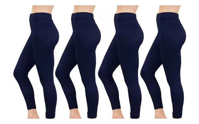 Pack Of 4 Fleece-lined Leggings - 2 Colours
