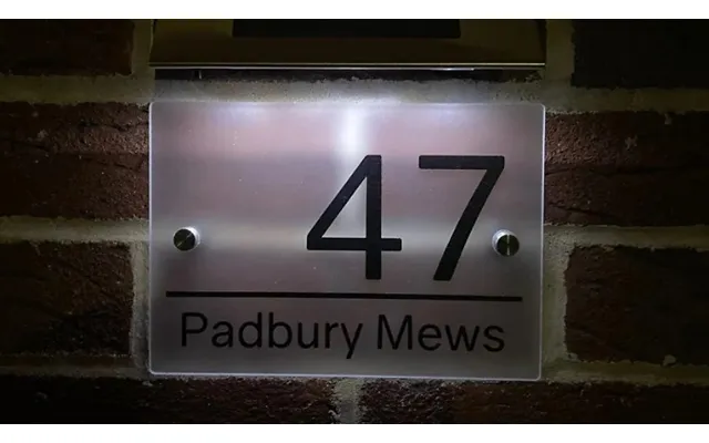 Personalised Frosted Effect House Sign With Solar Light product image