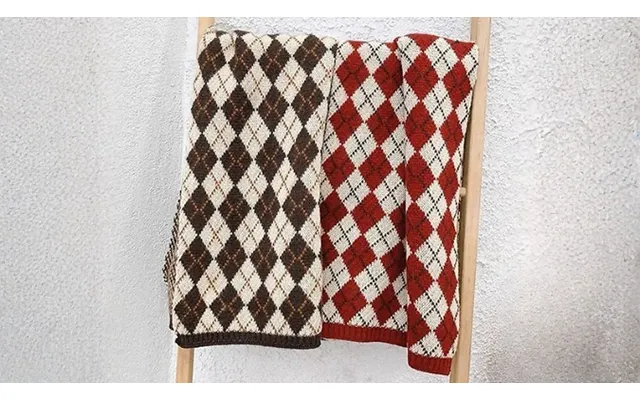 Plaid Print Knitted Scarf - 3 Colours product image