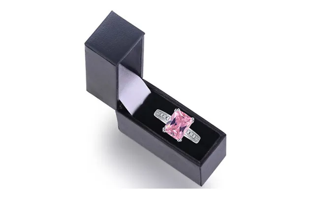 Radiant 2.5ct Pink Sapphire Ring Rhodium-plated Luxury