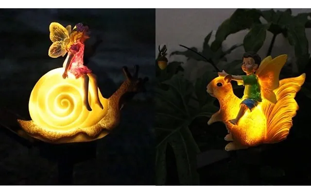 Resin Solar Led Fairy Statue - 2 Styles