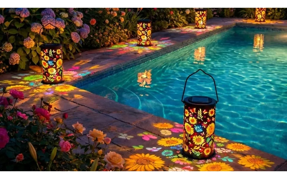 Solar Sunflower Lamp Decoration - Colourful Or Warm