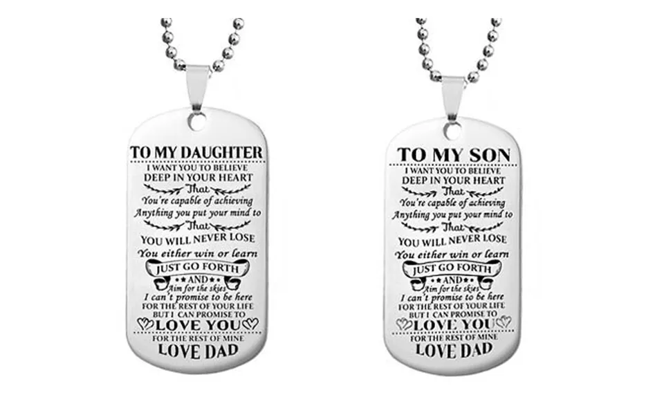 Son Or Daughter Dog Tag Necklace - 4 Options