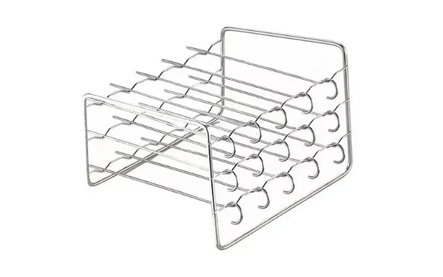 Stainless Steel Grill Rack With Skewers - 2 Tier Options, Up To 30 Skewers