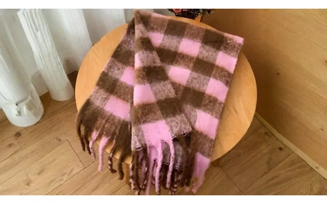 Stylish Colour-blocked Plaid Scarf - 9 Colours product image