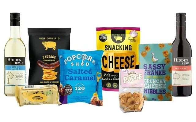 Sweet & Savoury Snack Box With Red & White Wine