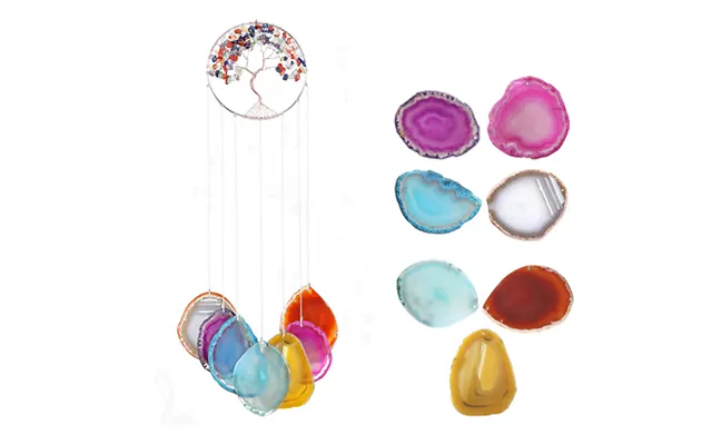 Tree Of Life Chakra Crystal-like Stone Wind Chime