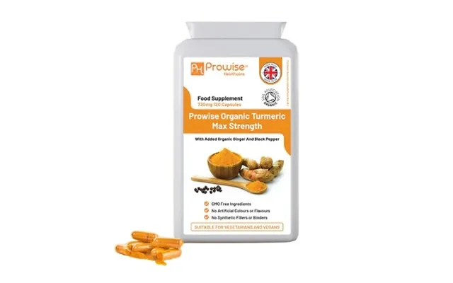 Wellbeing Boosting Turmeric & Black Pepper Capsules - 720mg product image