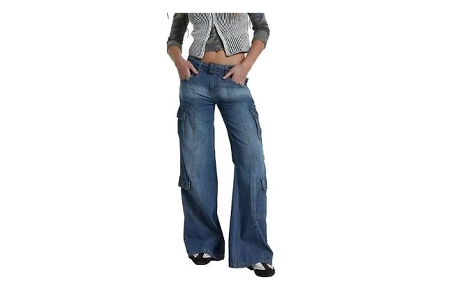 Wide Leg Denim Jeans - 5 Sizes