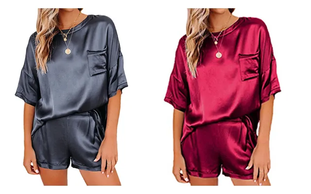 Women's 2-piece Oversized Satin Look Pyjama Set - 4 Colours & 4 Sizes product image