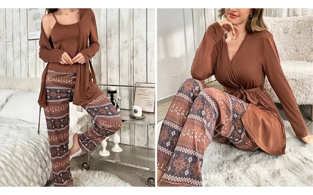 Women's 3-piece Pyjama Set - 7 Colours & 3 Sizes product image