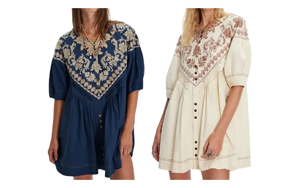 Women's Boho Printed Short-sleeve Dress - 2 Colours & 5 Sizes