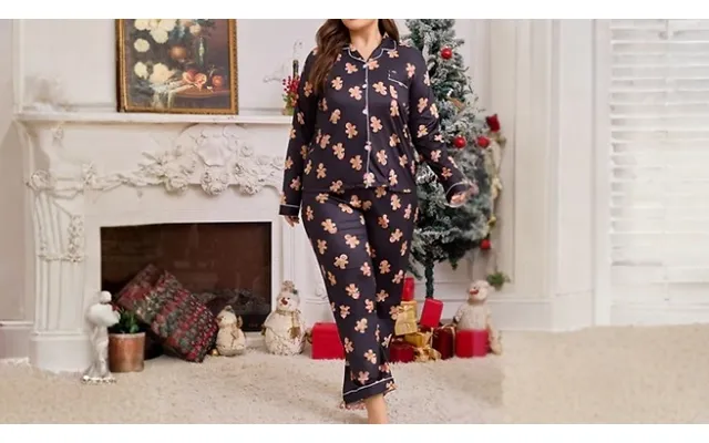 Women's Christmas Gingerbread Man Pyjama Set - 4 Colours product image
