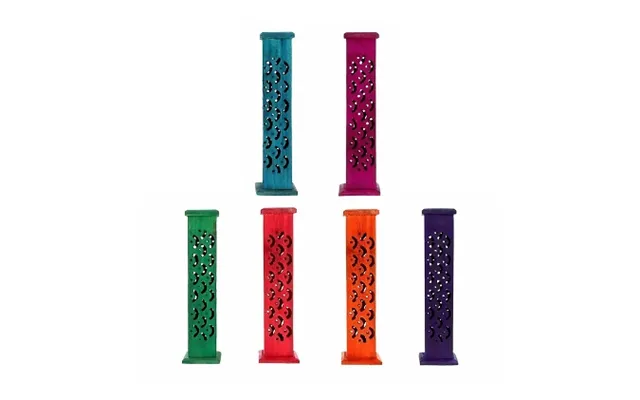 Wooden Incense Stick Holder Box - 6 Colours