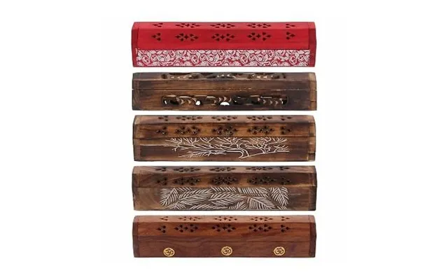 Wooden Incense Stick Holder With Ash Catcher - 5 Designs