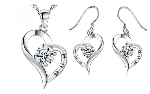 'mum' Jewellery Set Made With Crystals From Swarovski