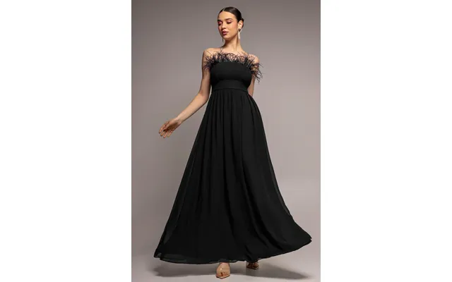 Bridesmaids Chiffon Maxi Dress - Black By Goddiva product image