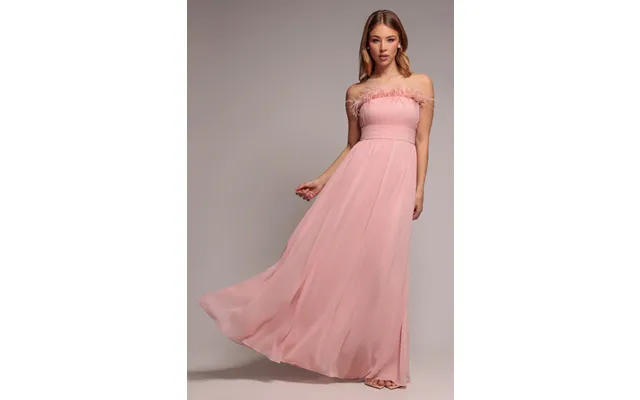 Bridesmaids Chiffon Maxi Dress - Blush By Goddiva product image