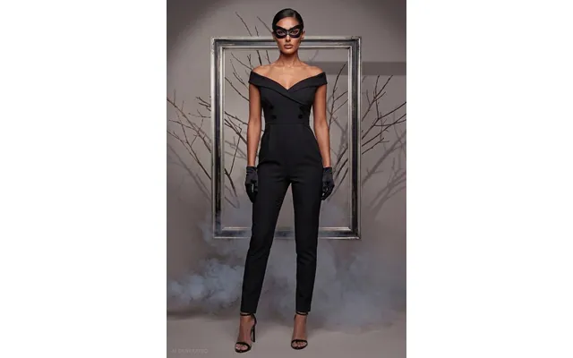 Off The Shoulder Jumpsuit Catwoman-inspired Halloween Costume - Black By Goddiva