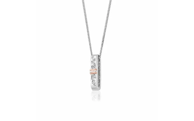 Cariad Sparkle Silver Drop Pendant Necklace