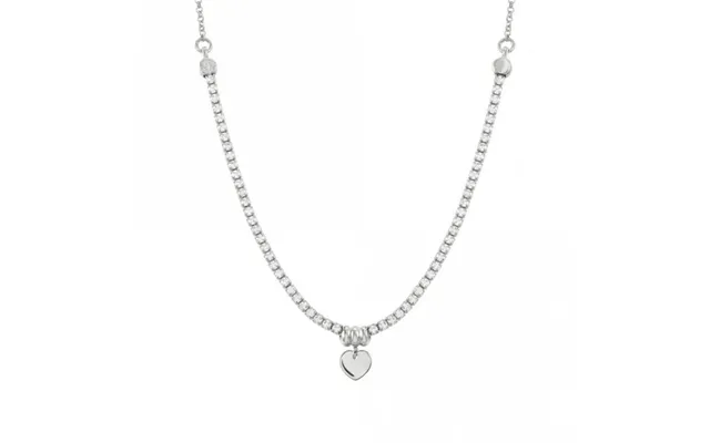 Chic & Charm Heart Necklace In Silver With Cz product image