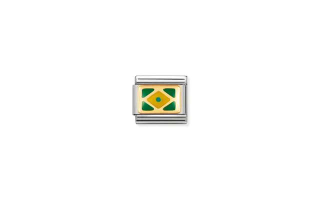 Classic Gold And Enamel Brazil Travel & Flag Charms