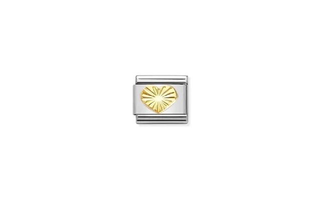 Classic Gold Diamond-etched Heart Fashion & Fun Charms