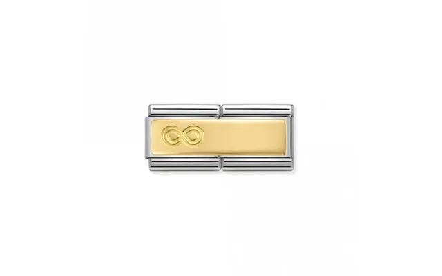 Classic Gold Engravable Double Plate Infinity Loop Charms