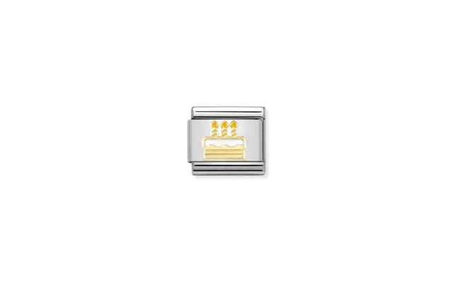 Classic Gold New White Birthday Cake Birthday & Birthstones Charms product image