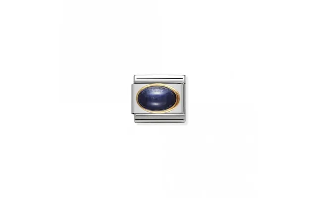 Classic Gold Oval Sapphire Stone Sparkly Charms
