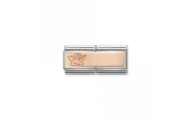 Classic Rose Gold Engravable Double Plate Angel Charms