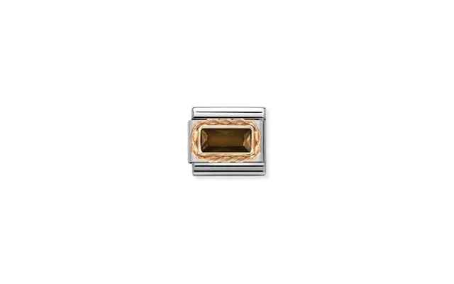 Classic Rose Gold Smoky Quartz Facetted Baguette Sparkly & Stones Charms product image