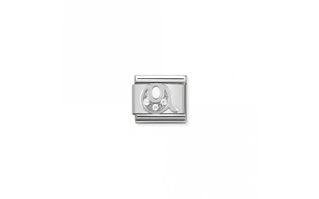 Classic Silver Cz Q Letter Charms
