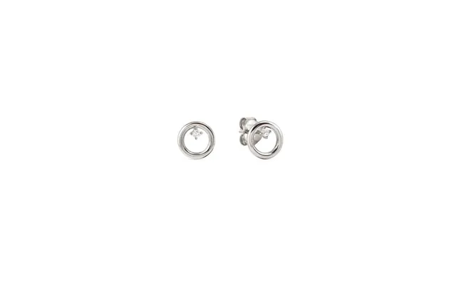 Dreams Beats Circle Earrings In Silver With Cz