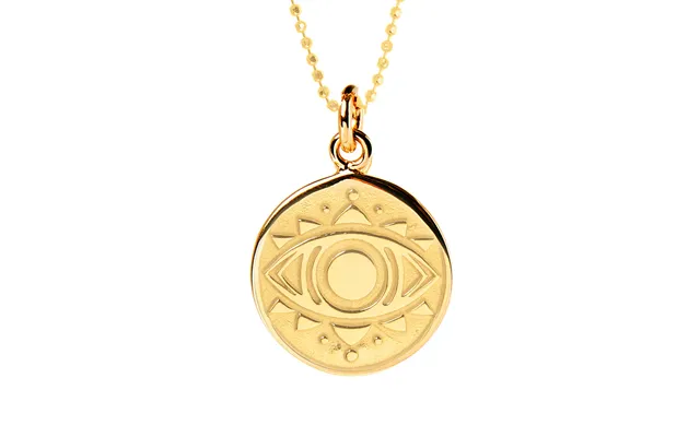 Evil Eye Disc Necklace In Gold product image