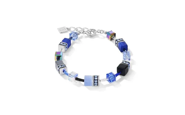 Geocube Bracelet In Silver & Cobalt Blue product image
