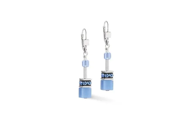 Geocube Iconic Mono Earrings In Silver & Blue product image