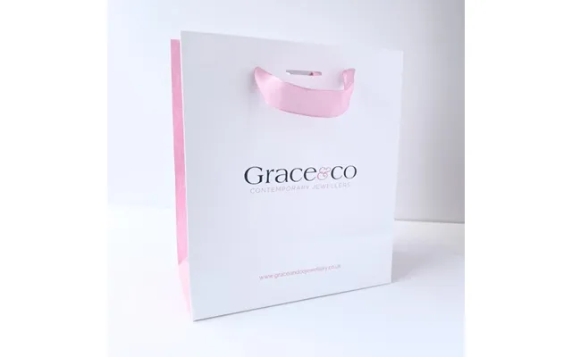 Grace & Co Branded Pink & White Gift Bag