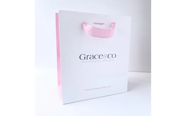 Grace & Co Branded Pink & White Gift Bag