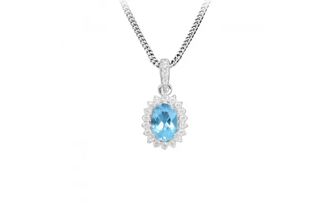 Hope Oval Blue Topaz Pendant Necklace product image